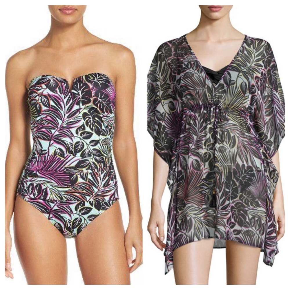 Tommy Bahama Lively Leaves One Piece and Coverup